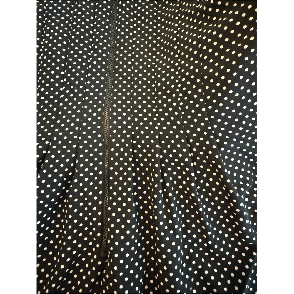 Anne Klein Black Dress with White Polka Dots Size 14W - Picture 14 of 16